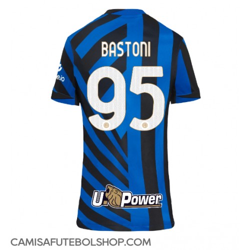 Camisa de time de futebol Inter Milan Alessandro Bastoni #95 Replicas 1º Equipamento Feminina 2024-25 Manga Curta